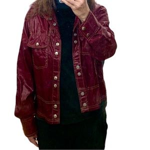Vintage 70s Retro Field & Stream Gordon & Ferguson Minnesota maroon jacket snaps